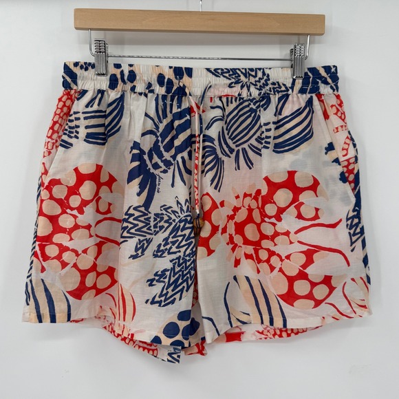 FARM Rio Pants - NWT Farm Rio Lobster Print 100% Cotton Pull-On Shorts Women Size Large